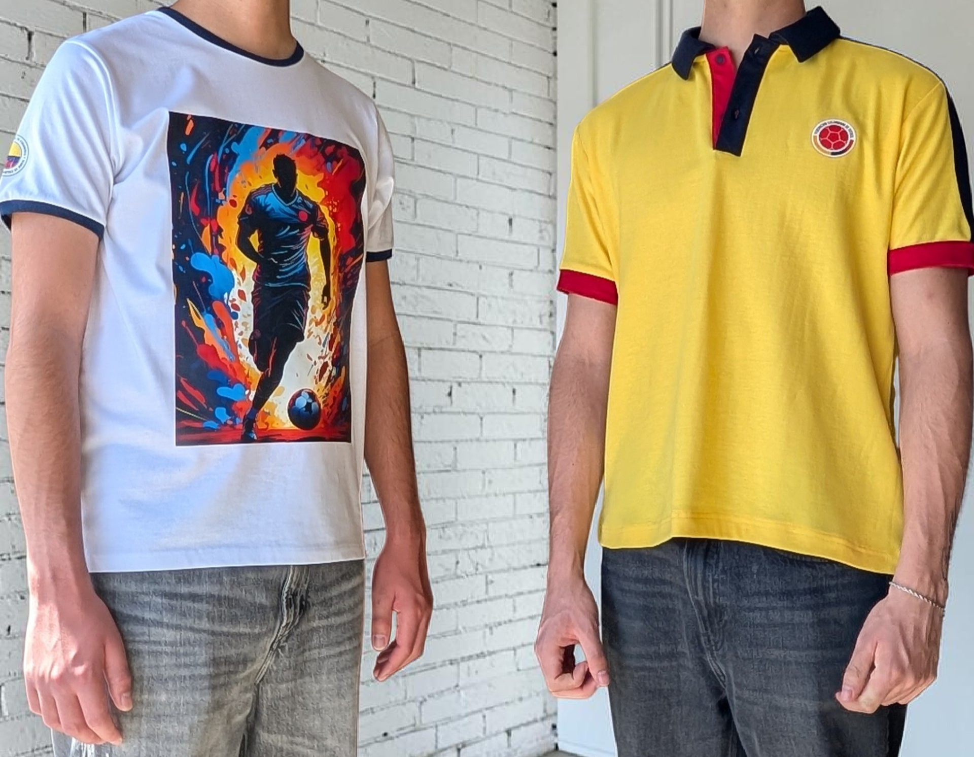 Polos, playeras, camisetas inspiradas y que evocan el  ciclismo, futbol, colombia, mundial de futbol 2026 , messi, ronaldo Idolos del deporte 