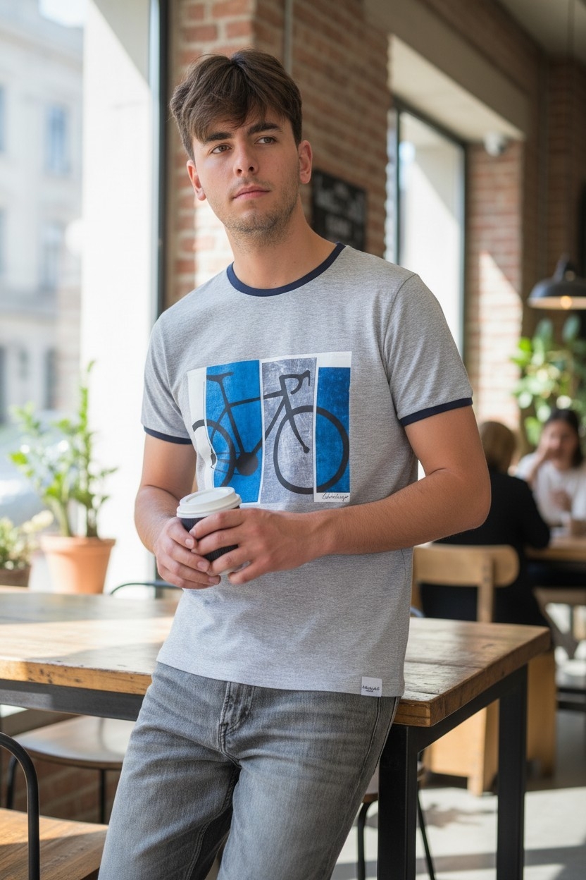 Ropa casual y Moda Urbana para ciclistas y apasionados por las bicicletas y el deporte del pedal Camisetas y Playeras Estampadas Con diseños minimalistas que reflejan nuestra pasion por este deporte y los idolos del pedal