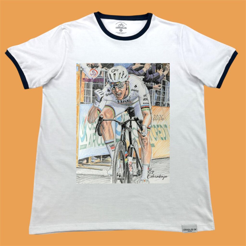 ciclismo, ropa, moda, deportes, pogacar, la classicissima, eskrabajo, moda casual