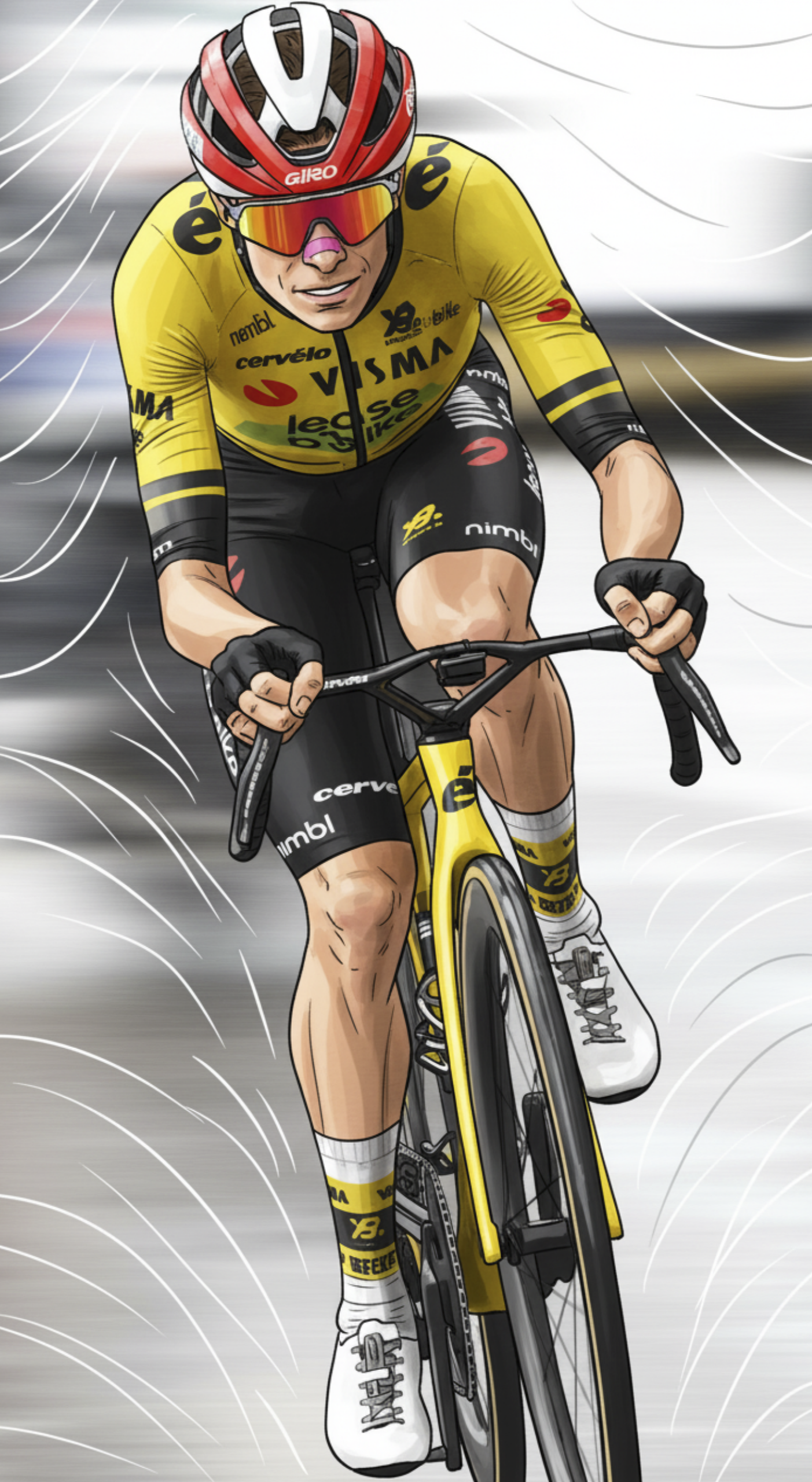 PLAUYERAS DISEÑO CICLISMO JONAS VINGEGAARD TOUR DE FRANCIA CAMISETA ESTAMPADAS