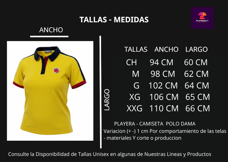 ROPA CASUAL DEPORTES PLAYERAS POLO COLOMBIA FUTBOL MUNDIAL 