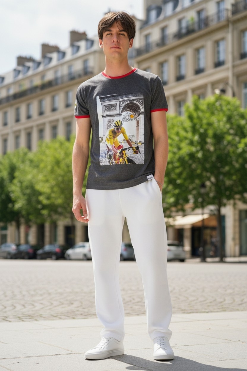 PLAYERAS ESTAMPADAS DEPORTES CAMISETAS CASUALES CICLISMO | PLAYERAS CASUALES TADEJ POGACAR TOUR DE FRANCIA | MAILLOT JAUNE