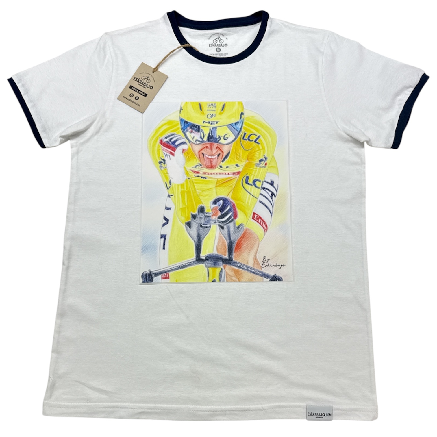 CAMISETAS CASUALES CICLISMO PLAYERAS ESTAMPADAS MAILLOT JAUNE TADEJ POGACAR TOUR DE FRANCIA MODA URBANA CICLISTAS
