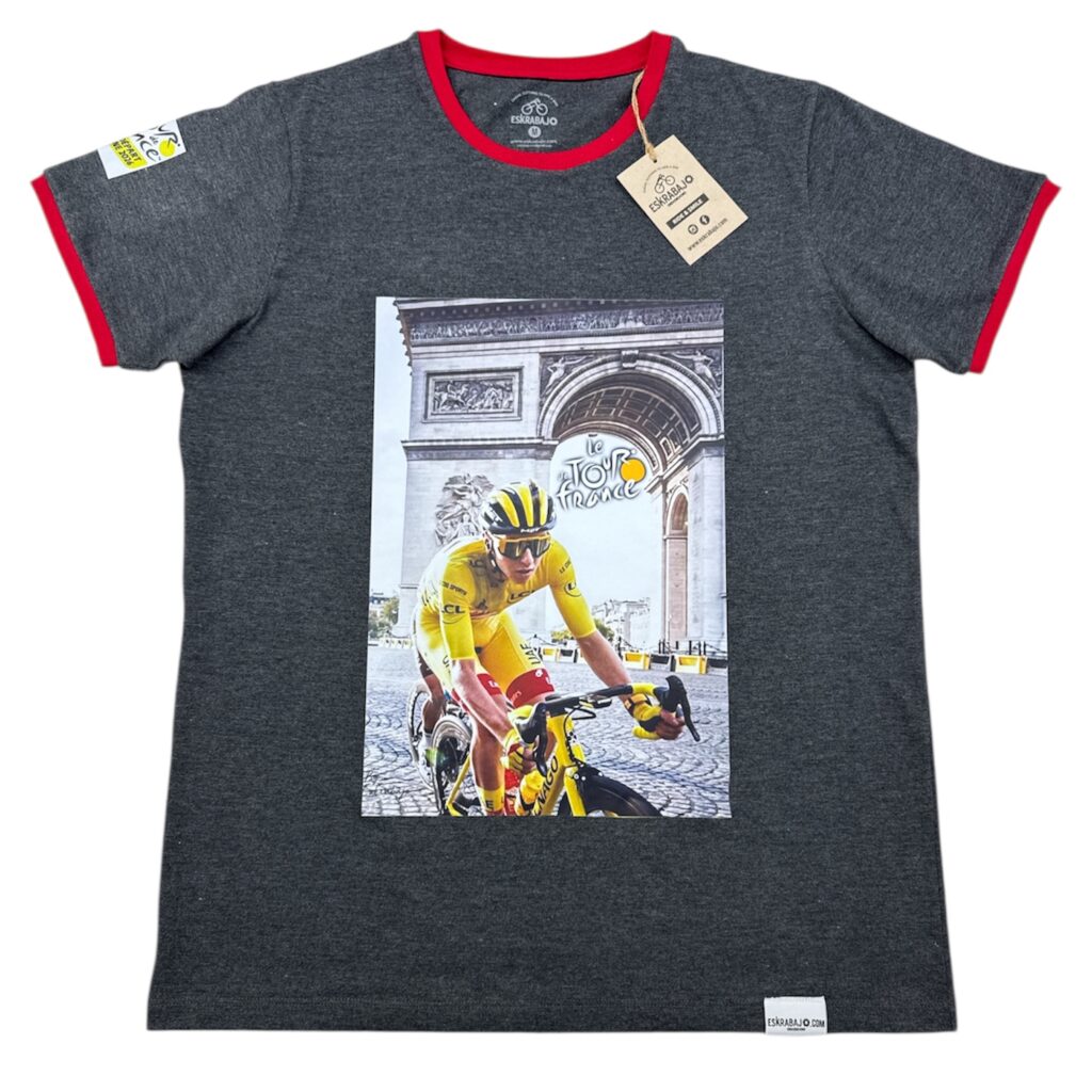 TADEJ POGACAR CAMEPON TOUR -CICLISTAS WT -CAMISETAS ESTAMPADAS -MODA CASUAL CICLISTAS -TADEJ POGACAR