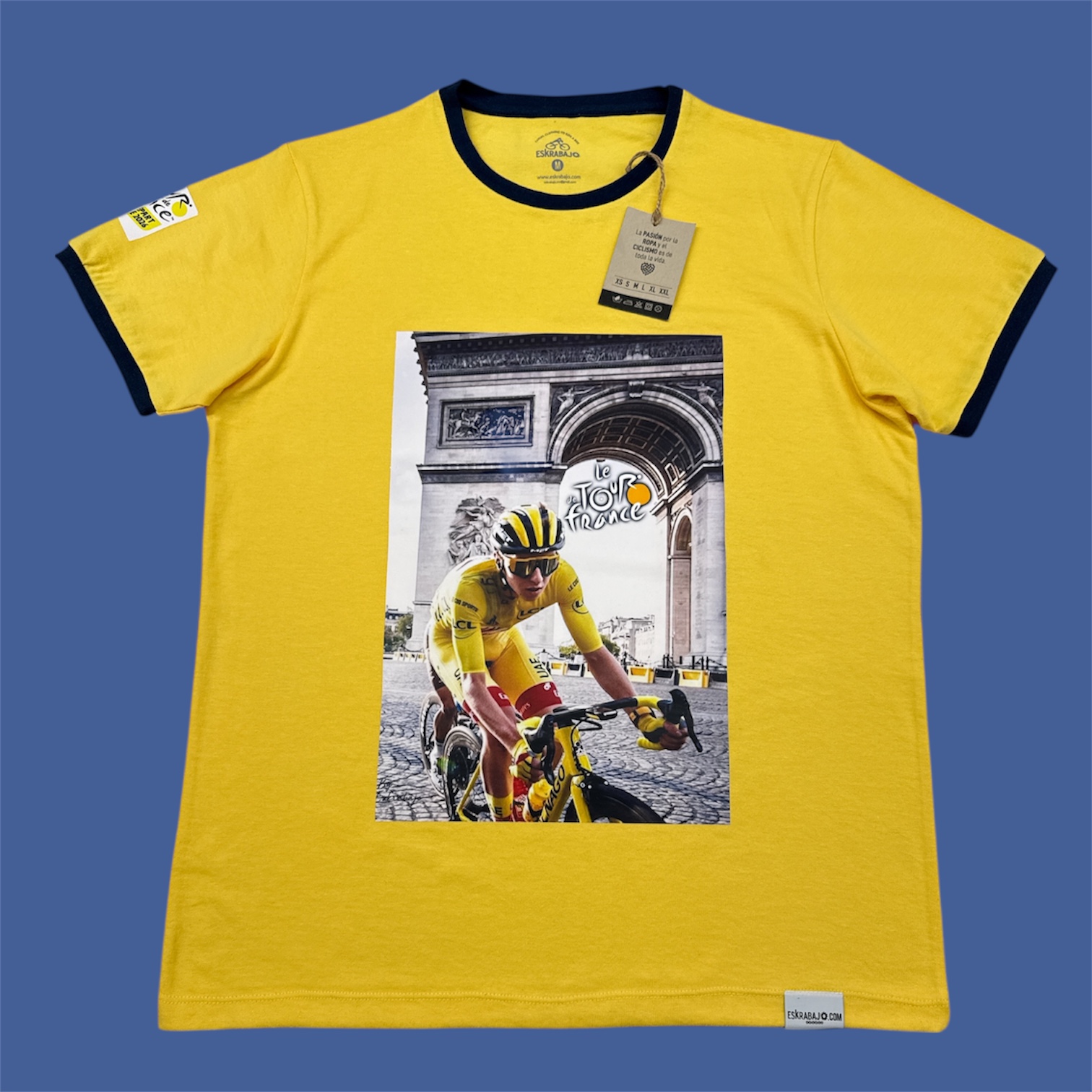 CAMISETA CASUAL TADEJ POGACAR CAMPEON TOUR DE FRANCIA MAILLOT JAUNE - Image 2