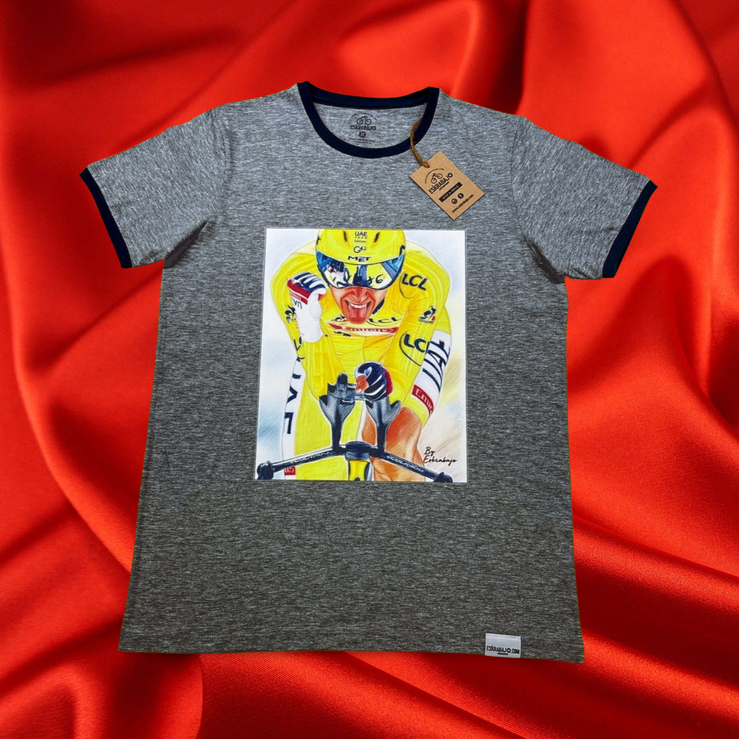 PLAYERAS CASUALES CICLISMO | MODA URBANA CICLISTAS | TADEJ POGACAR | MAILLOT JAUNE | TOUR DE FRANCIA